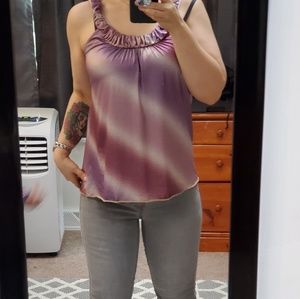 Shimmery Small Pink Purple Dressy Tank